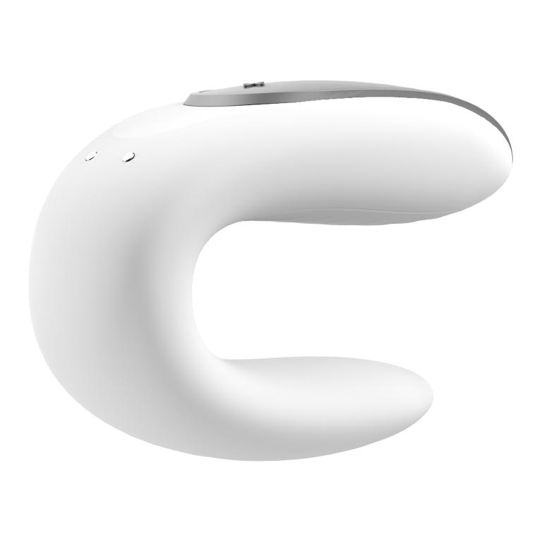 Парный вибратор Satisfyer Double Fun с возможностью управления через пульт и приложение (белый)