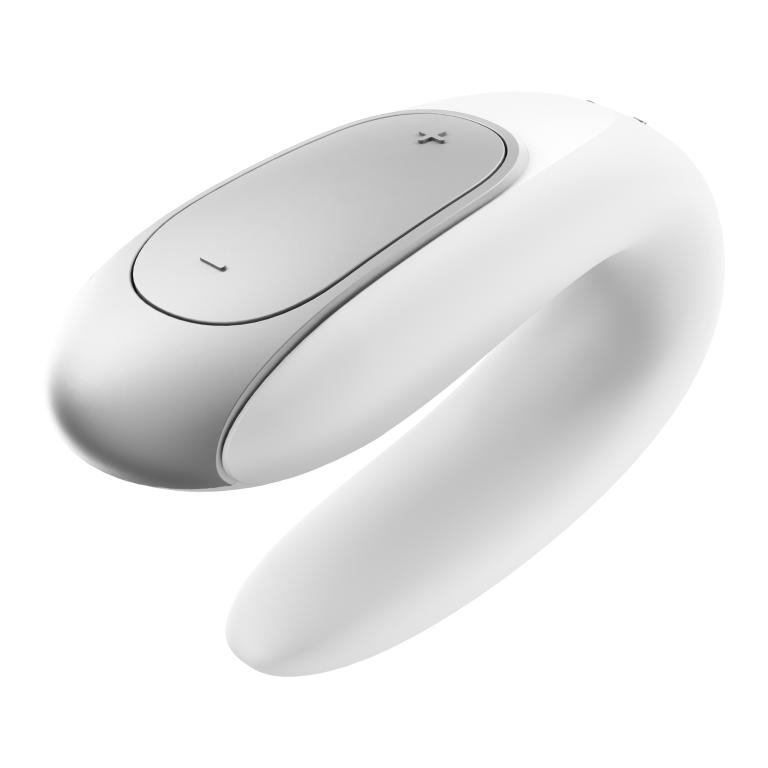 Парный вибратор Satisfyer Double Fun с возможностью управления через пульт и приложение (белый)