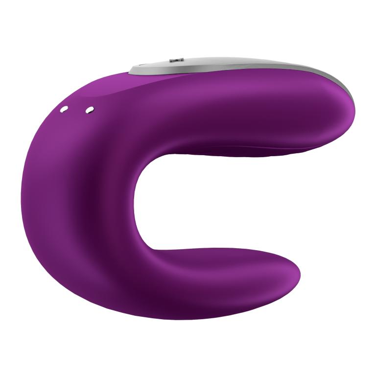 Парный вибратор Satisfyer Double Fun с возможностью управления через пульт и приложение (фиолетовый)