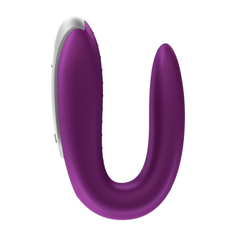 Парный вибратор Satisfyer Double Fun с возможностью управления через пульт и приложение (фиолетовый)