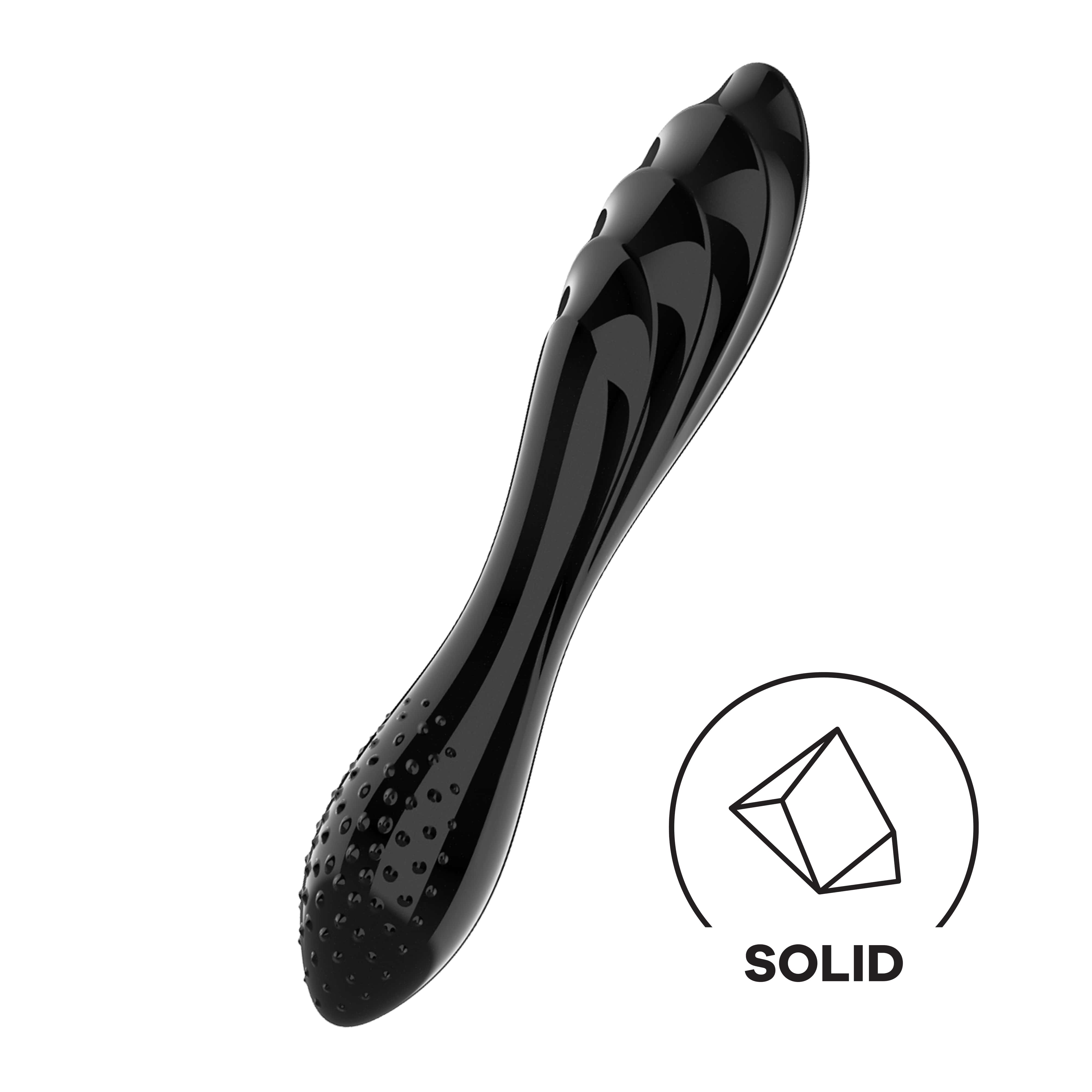 Двухсторонний стеклянный стимулятор Satisfyer Dazzling Crystal 11 (черный)