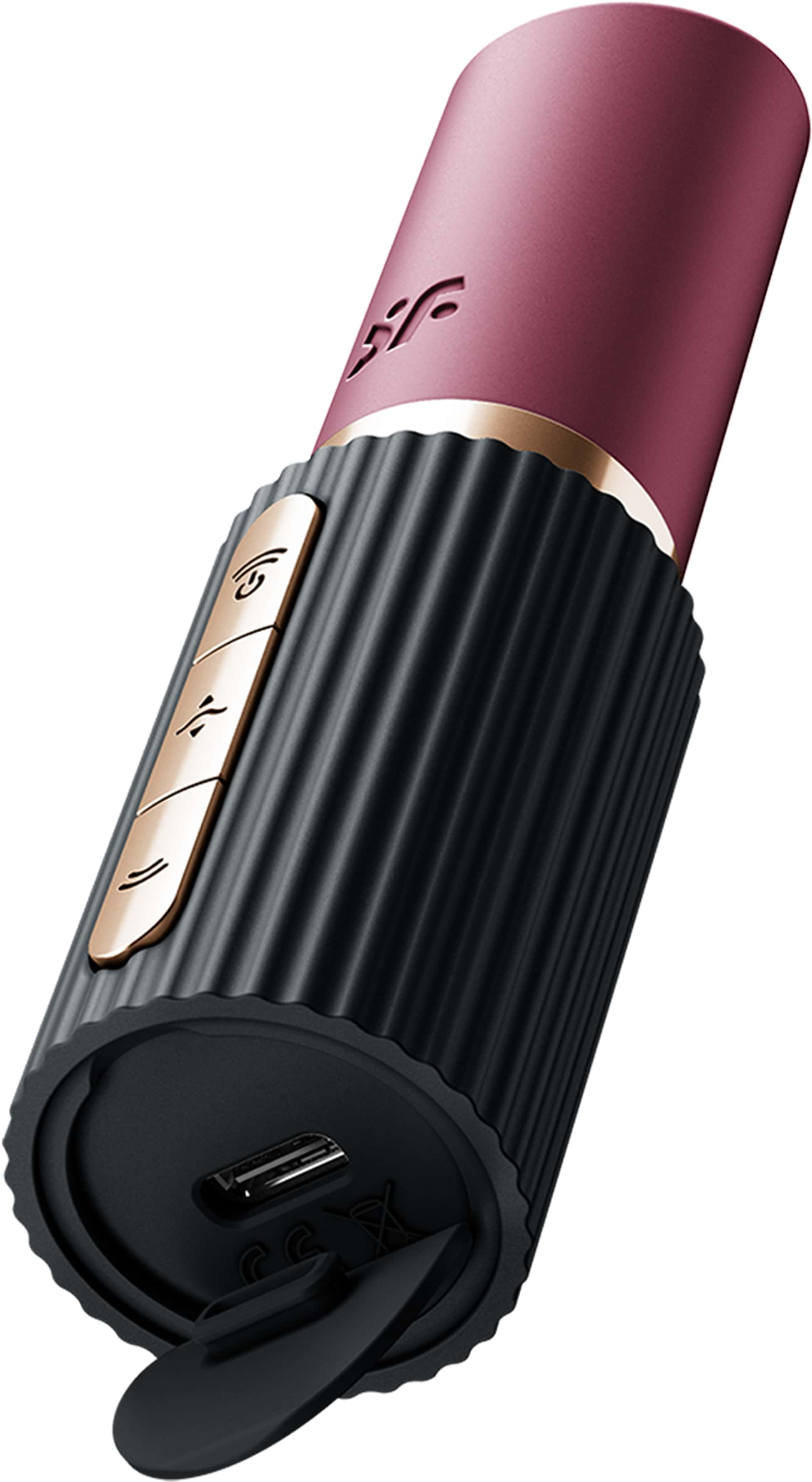 Воздушно-волновой стимулятор Deep Kiss black в виде помады