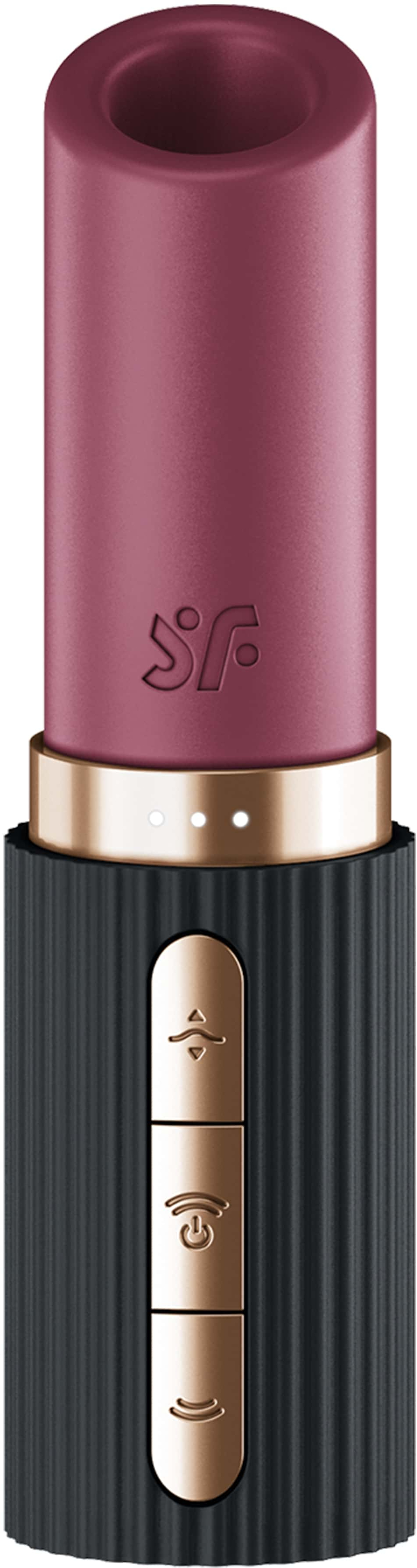 Воздушно-волновой стимулятор Deep Kiss black в виде помады