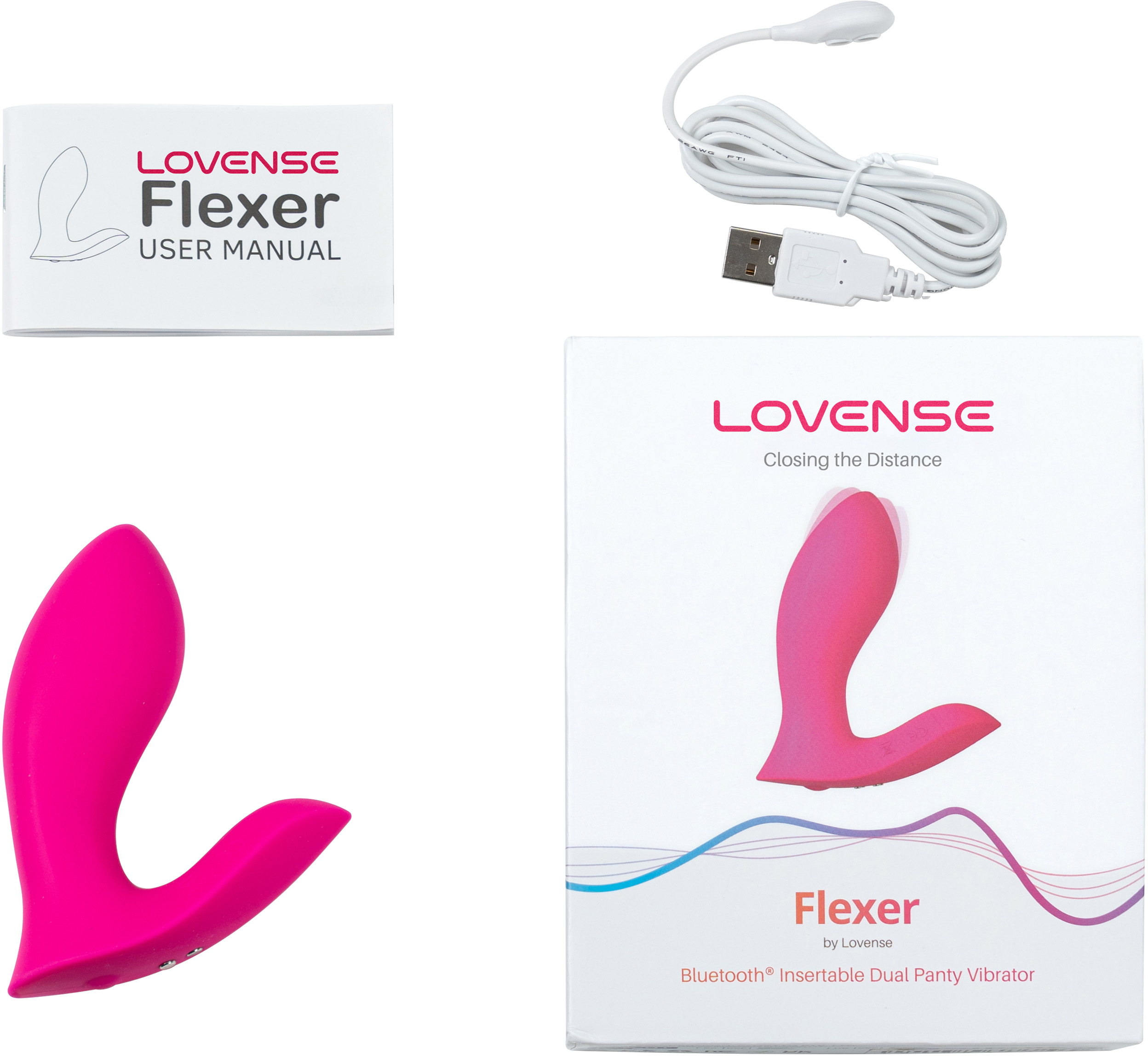 Вибромассажер LOVENSE Flexer для трусиков, розовый