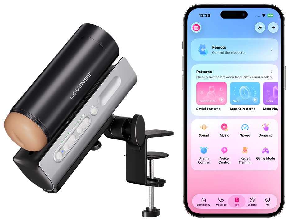 Мастурбатор нереалистичный LOVENSE Solace Pro Male, черный
