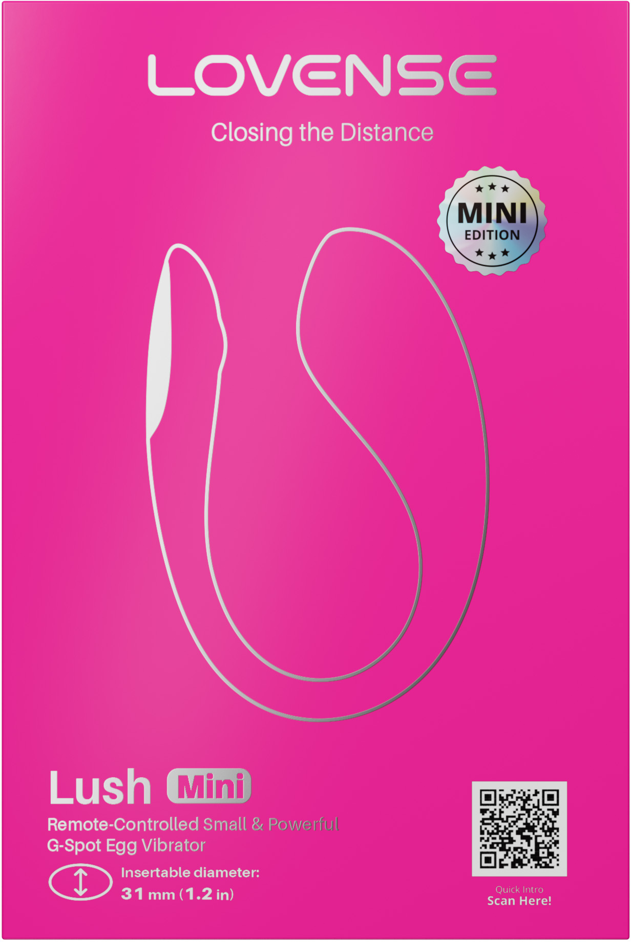 Виброяйцо LOVENSE Lush Mini, розовый