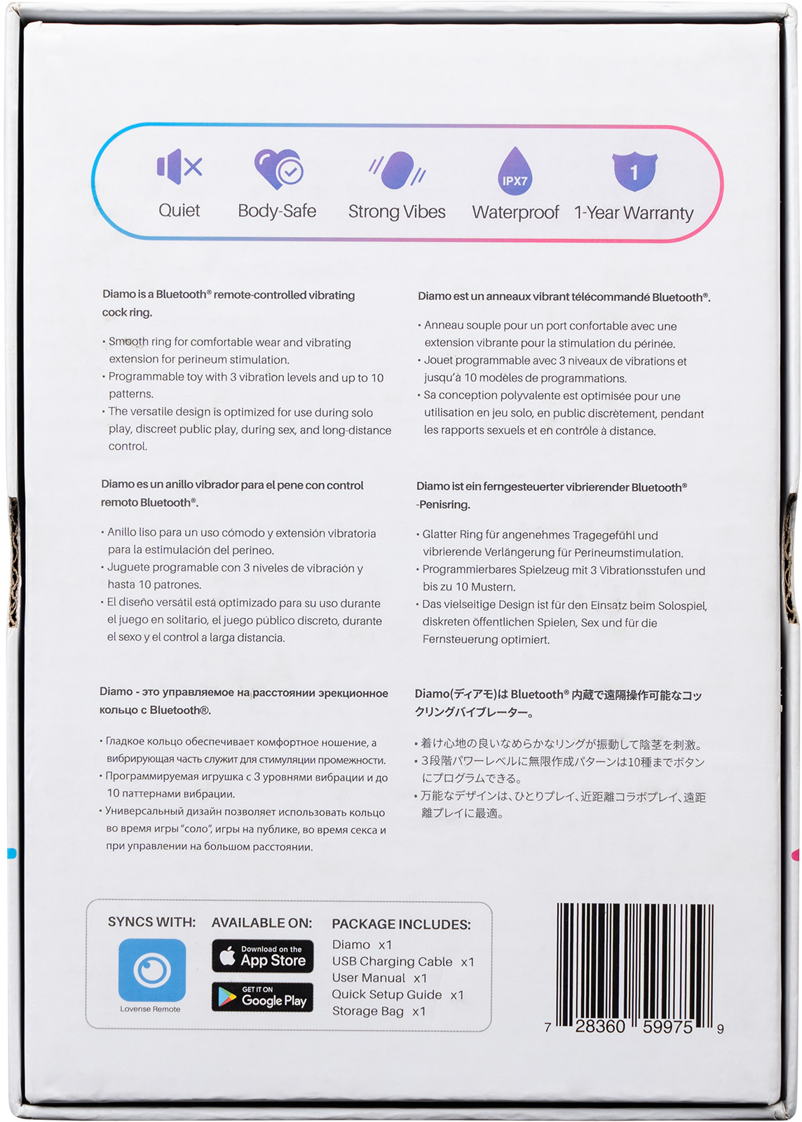 Эрекционное виброкольцо LOVENSE Diamo