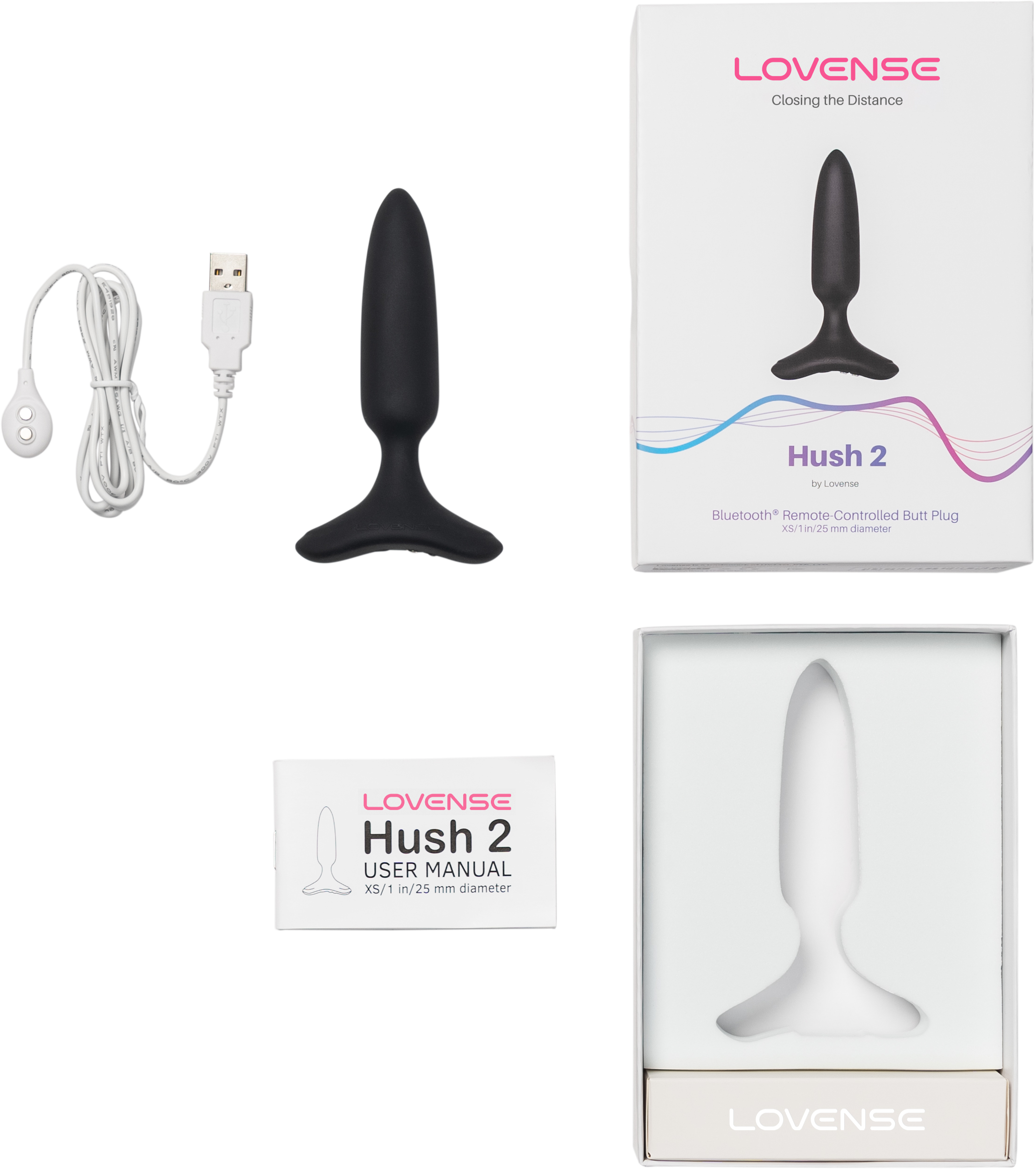 Анальная пробка LOVENSE Hush 2 (XS) 2,5 см