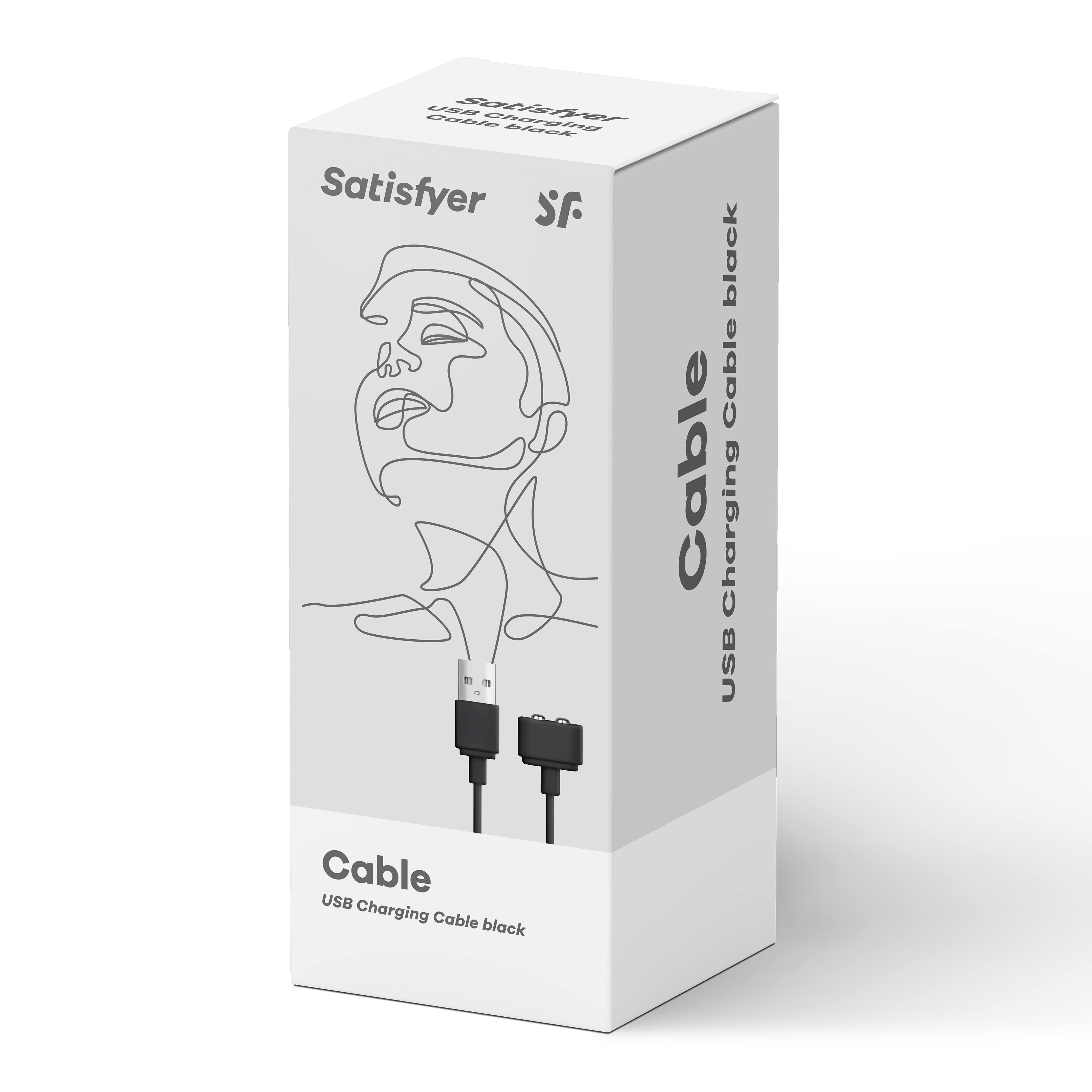 Кабель для зарядки для вибромассажеров Satisfyer USB Charging Cable black (boxed)