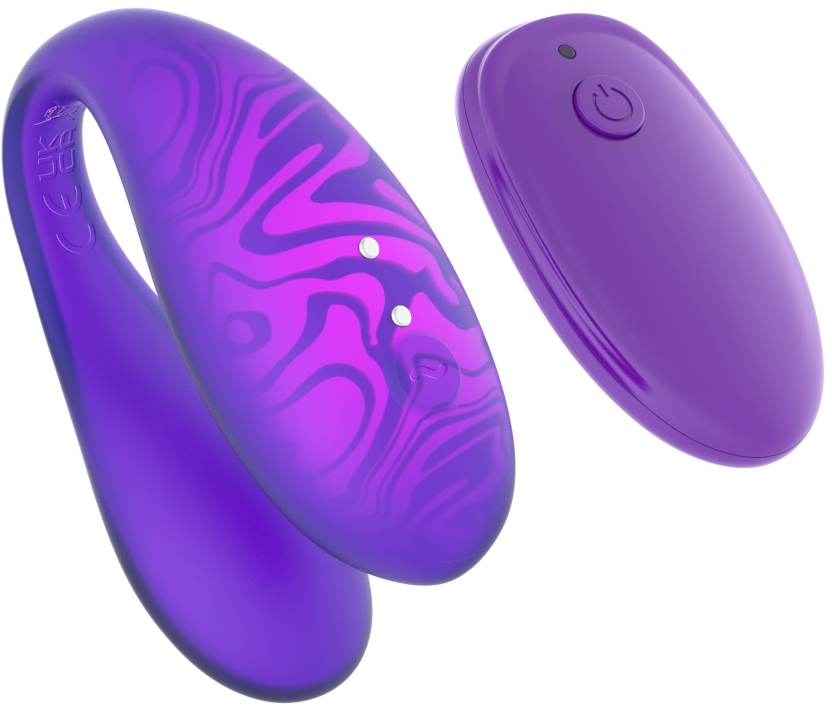 Парный вибромассажер TWIN+,Purple с пультом дистанционного управления и управлением через приложение