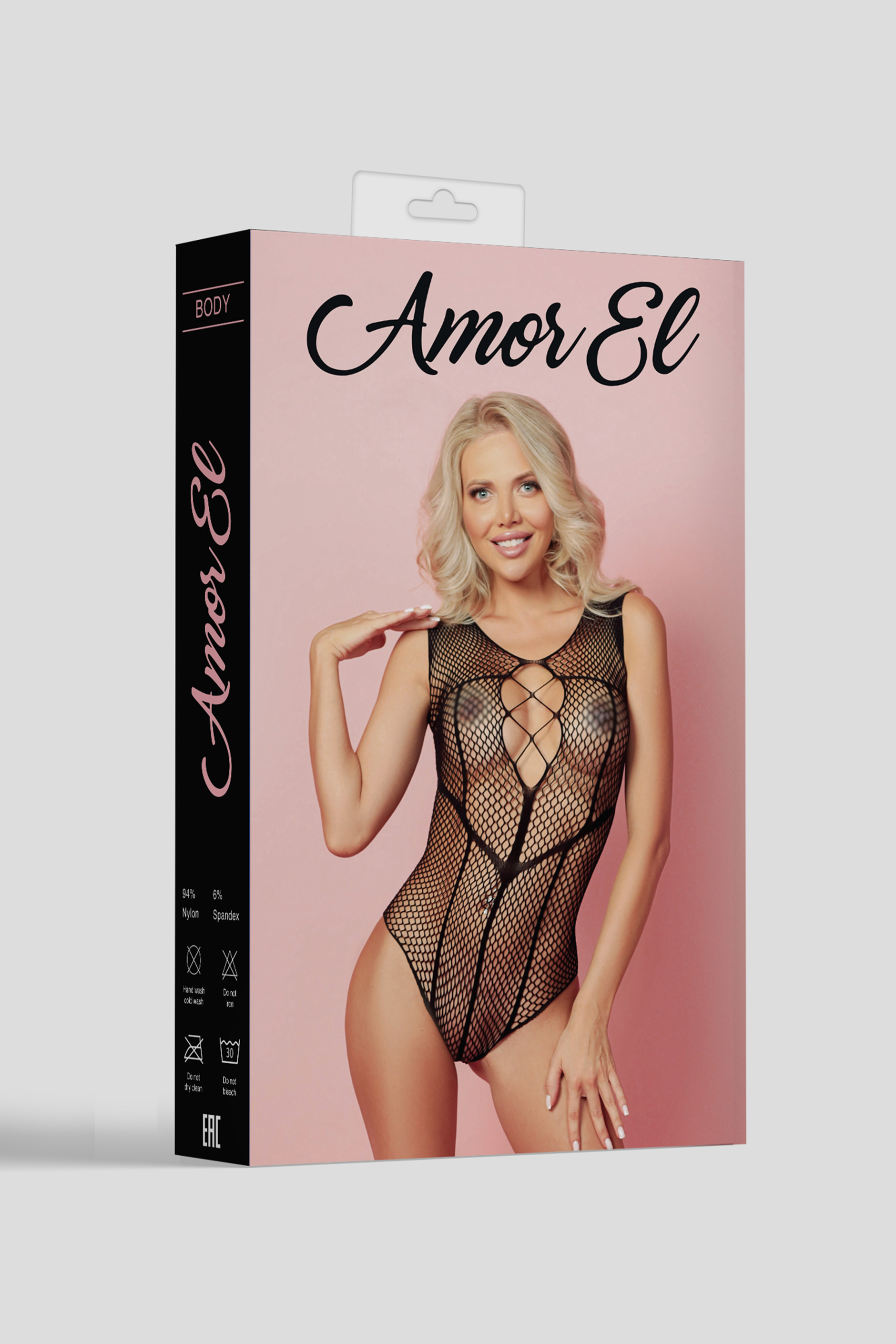 Боди Amor EL с вырезом в виде шнуровки (S/L)