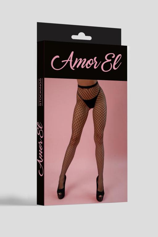 Колготы в мелкую сеточку с доступом Amor EL (S/L)