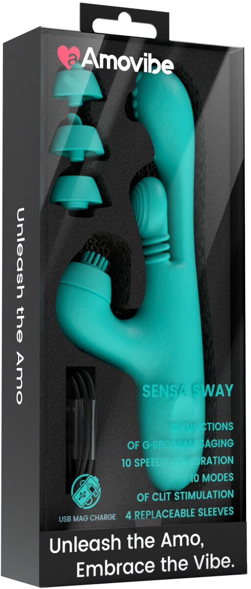 Иновационный вибратор кролик Sensa Sway технологией массажа на 360 градусов
