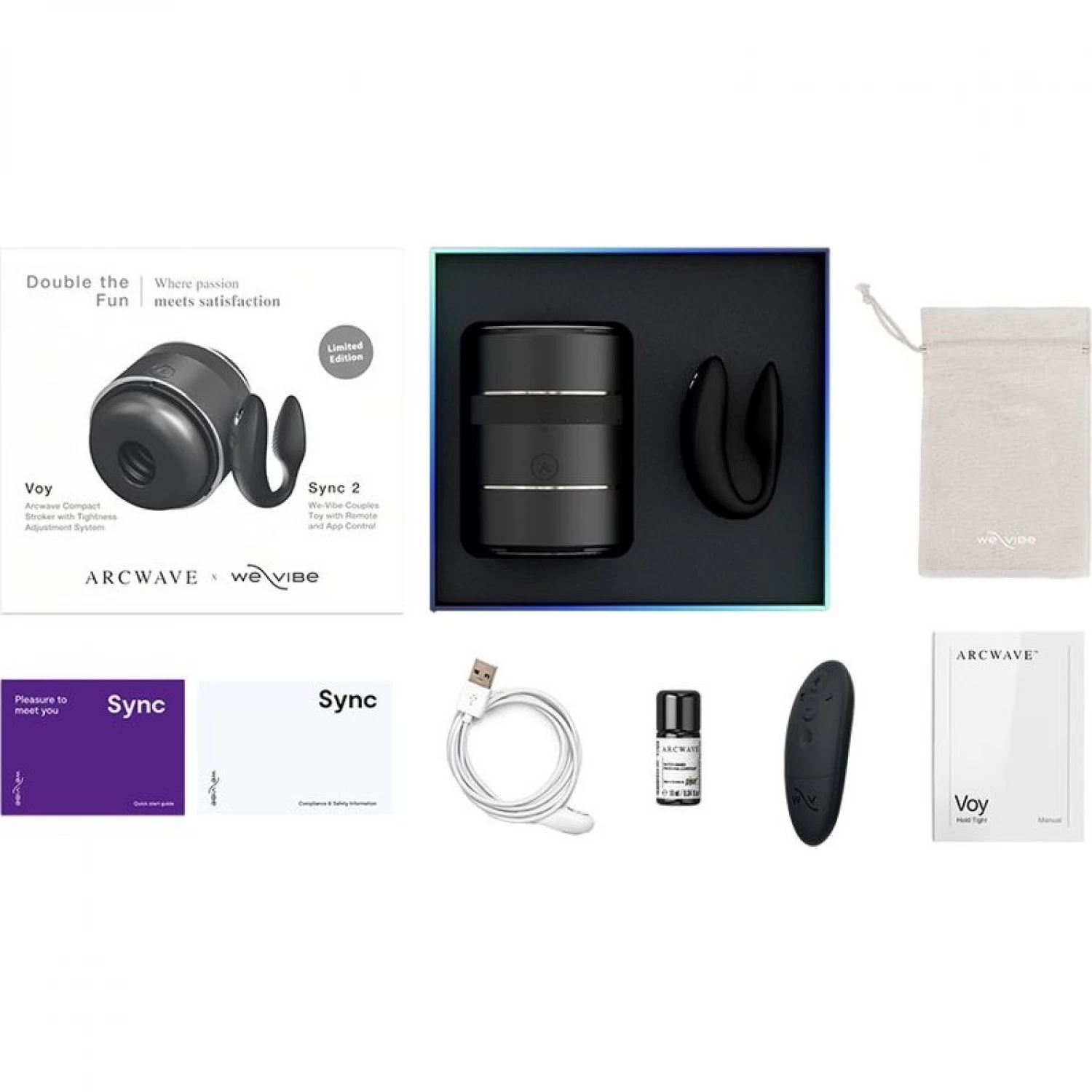 Набор We-Vibe Double the Fun (Arcwave Voy + We-Vibe Synk 2) black