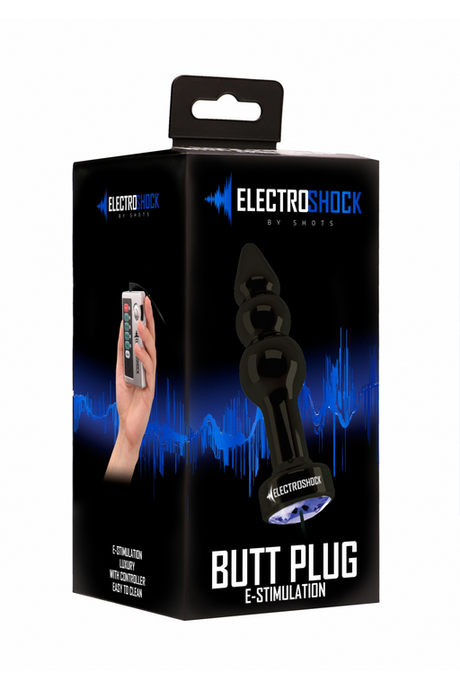 Анальная пробка с электростимуляцией Ribbed Butt Plug Shots Electroshock