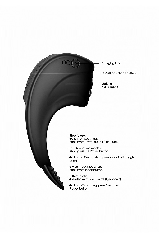 Эрекционное кольцо с вибрацией и электростимуляцией - C-spot Massager