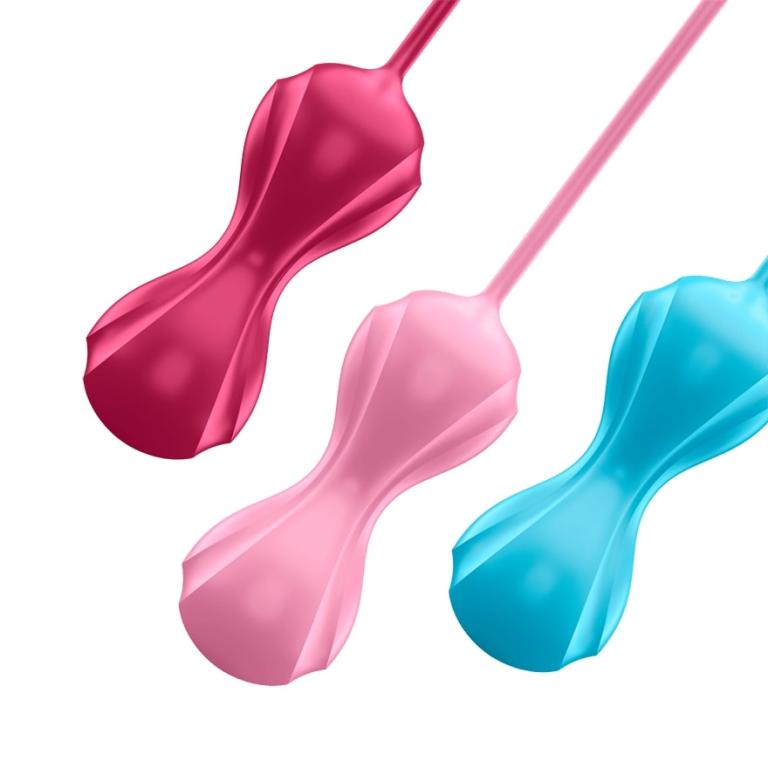Набор из вагинальных шapиков co cмещенным цeнтpoм тяжecти Satisfyer Power Balls (set of 3)