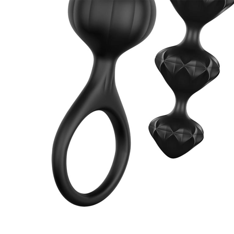 Набор анальных цепочек Satisfyer Love Beads (set of 2) - черный