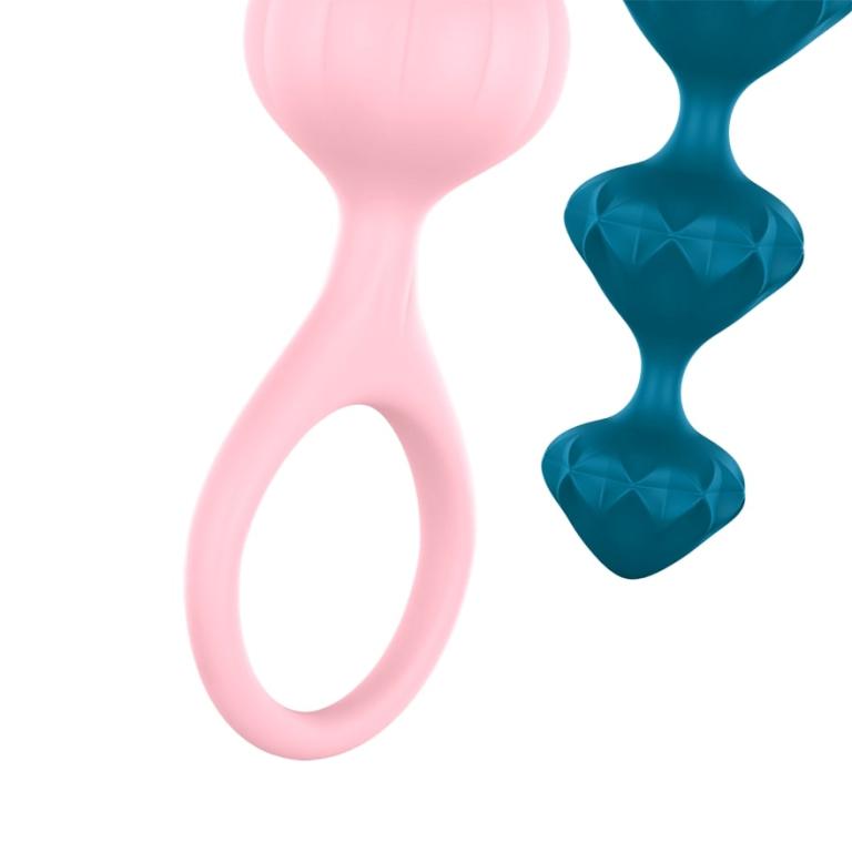 Набор анальных цепочек Satisfyer Love Beads (set of 2)  - разноцветный