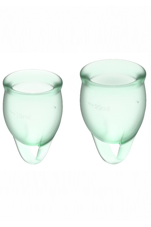 Набор менструальных чаш Satisfyer Feel confident Menstrual Cup (light green)