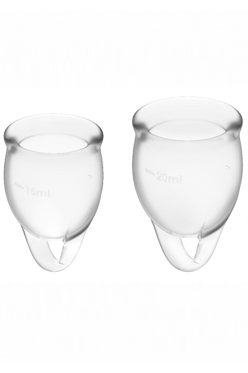 Набор менструальных чаш Satisfyer Feel confident Menstrual Cup (Transparent)