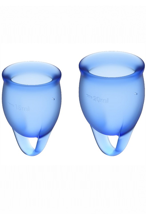 Набор менструальных чаш Satisfyer Feel confident Menstrual Cup (dark blue)