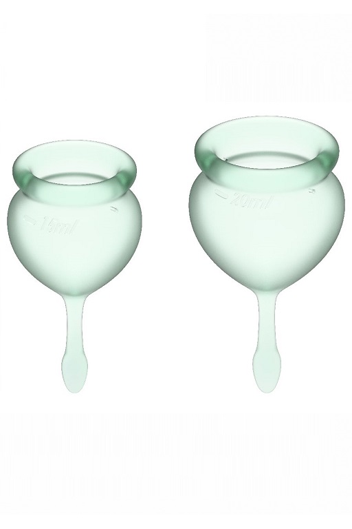 Набор менструальных чаш Satisfyer Feel good Menstrual Cup (light green)