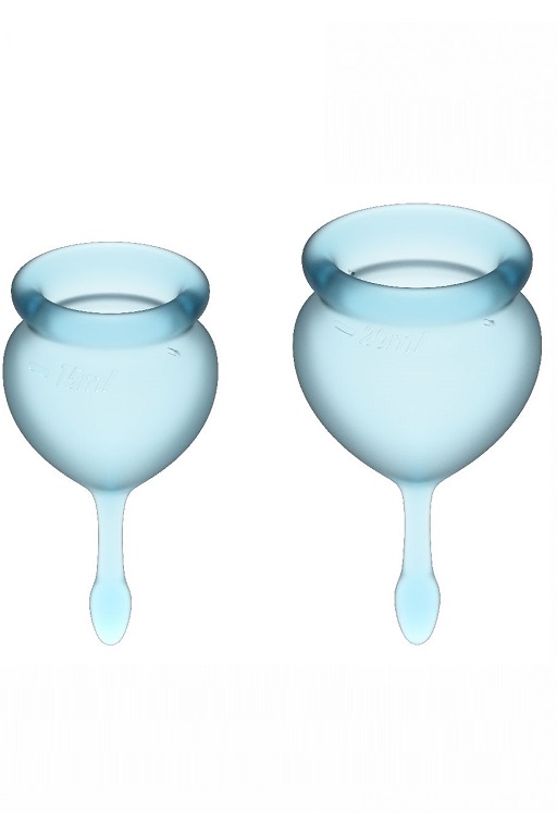 Набор менструальных чаш Satisfyer Feel good Menstrual Cup (light blue)