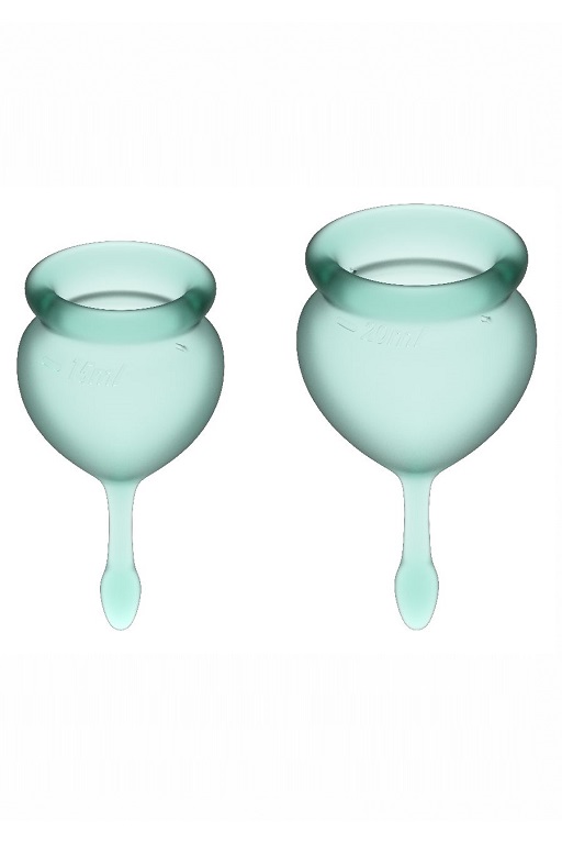 Набор менструальных чаш Satisfyer Feel good Menstrual Cup (dark green)