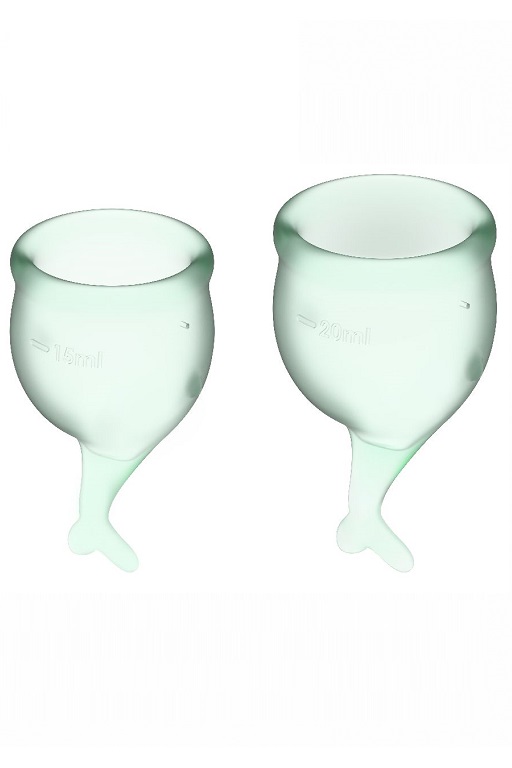 Набор менструальных чаш Satisfyer Feel secure Menstrual Cup (light green)