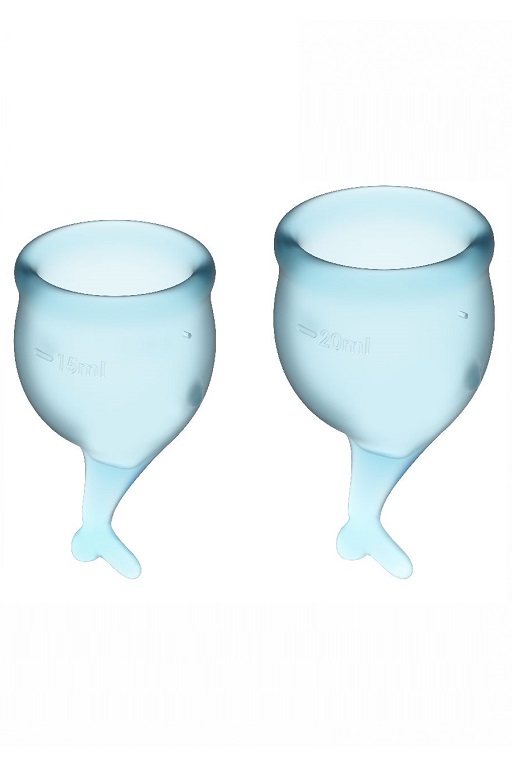 Набор менструальных чаш Satisfyer Feel secure Menstrual Cup (light blue)