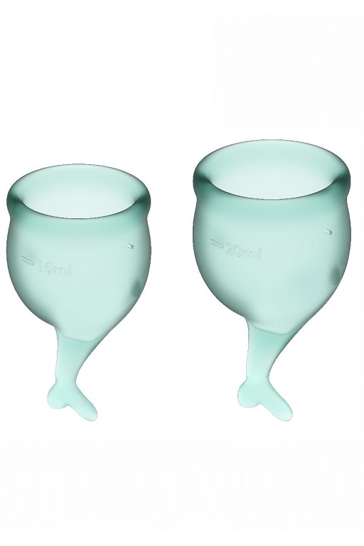Набор менструальных чаш Satisfyer Feel secure Menstrual Cup (dark green)