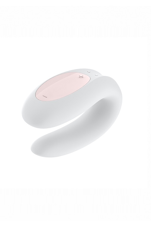 Парный вибратор Satisfyer Double Joy с возможностью управления через приложение (белый)