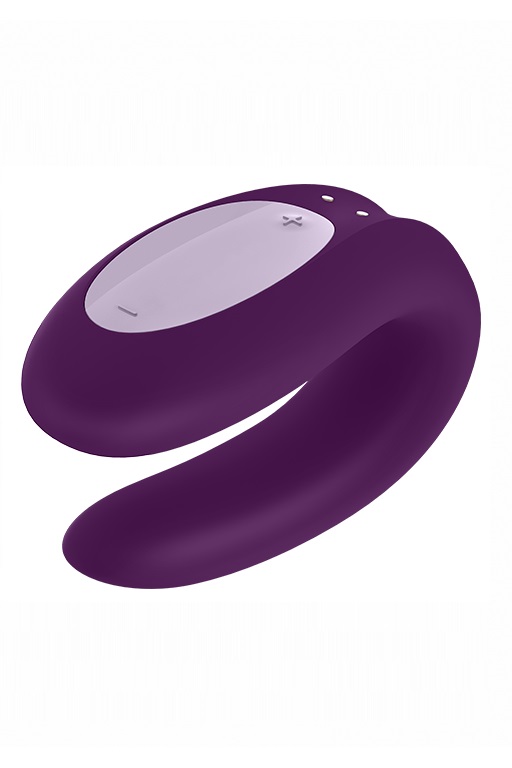 Парный вибратор Satisfyer Double Joy с возможностью управления через приложение (фиолетовый)