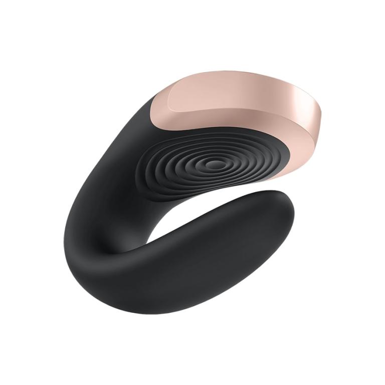 Парный вибратор Satisfyer Double Love с возможностью управления через пульт и приложение (черный)