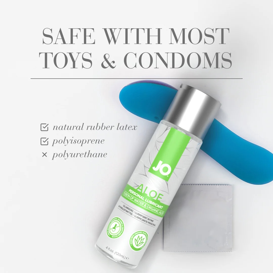 Гель на водной основе с настоем органического алоэ и гиалуроновой кислоты/ JO ALOE - 120 мл.