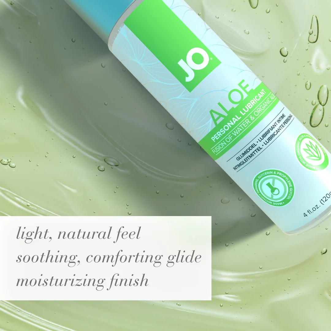 Гель на водной основе с настоем органического алоэ и гиалуроновой кислоты/ JO ALOE - 120 мл.