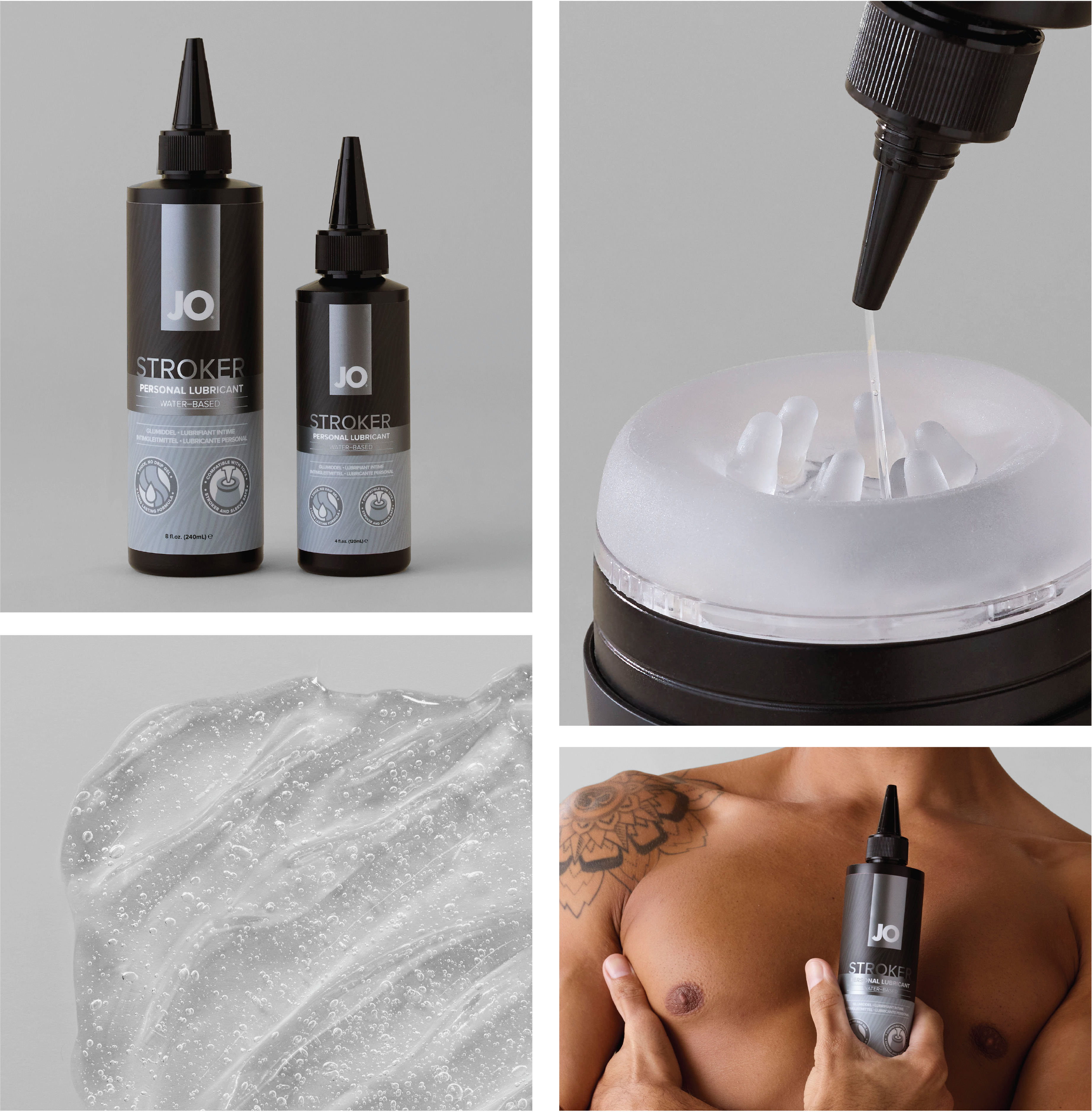 Гель на водной основе JO STROKER LUBE для мастурбаторов, 120мл.