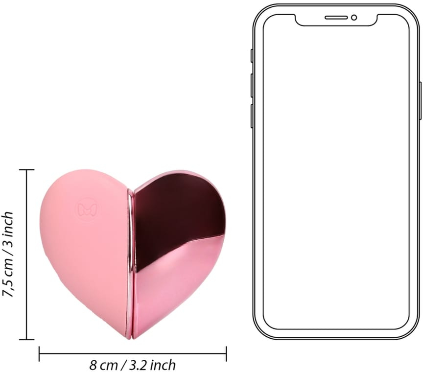 Вибратор-сердце с функцией пульсации Tapping Heart Vibrator (розовый)