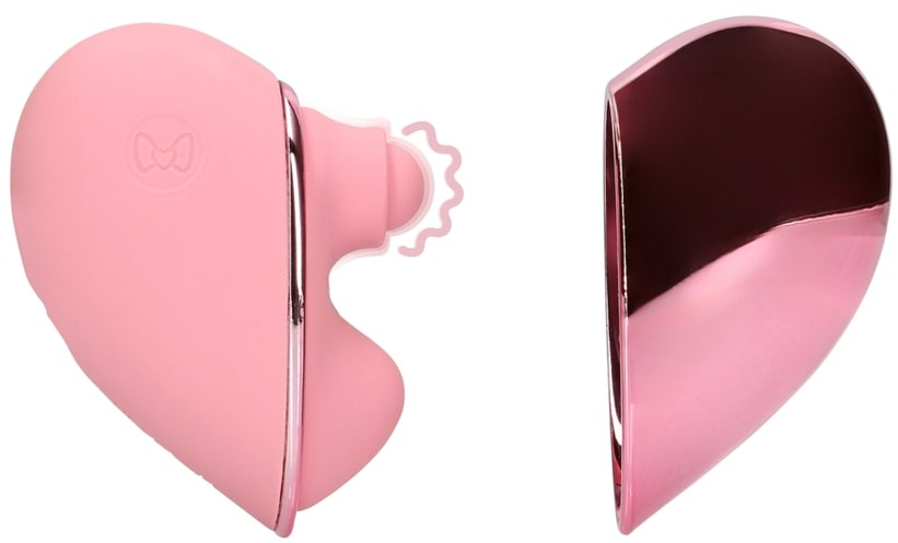 Вибратор-сердце с функцией пульсации Tapping Heart Vibrator (розовый)