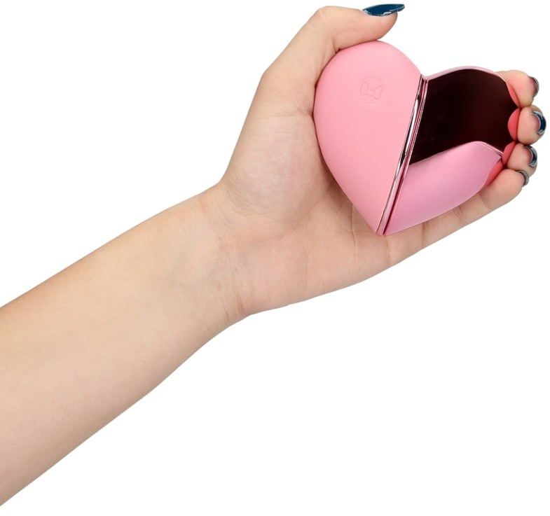 Вибратор-сердце с функцией пульсации Tapping Heart Vibrator (розовый)