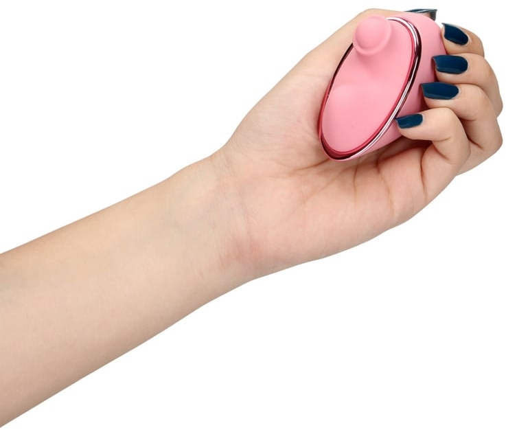 Вибратор-сердце с функцией пульсации Tapping Heart Vibrator (розовый)