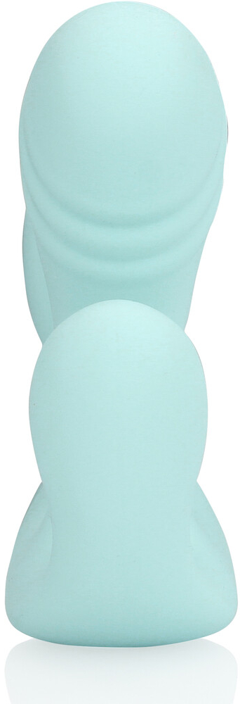 Вибратор «Три в одном» из жидкого силикона — Breezy Blue