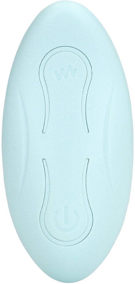 Вибратор «Три в одном» из жидкого силикона — Breezy Blue