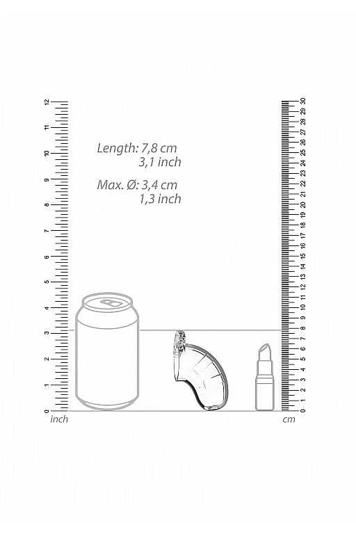 Мужской пояс верности Cock Cage Model 13 Chastity 2.5"