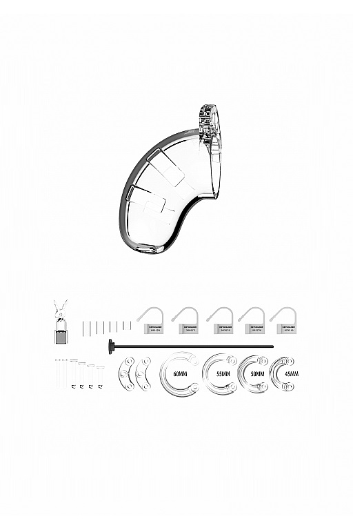 Мужской пояс верности со стимулятором уретры Cock Cage Model 15 Chastity 3.5"