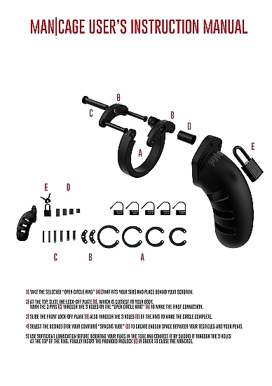 Мужской пояс верности Cock Cage Model 06 Chastity 5.5"