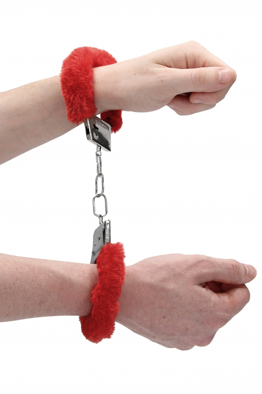 Металлические наручники с меховой обивкой Beginner's Handcuffs Furry