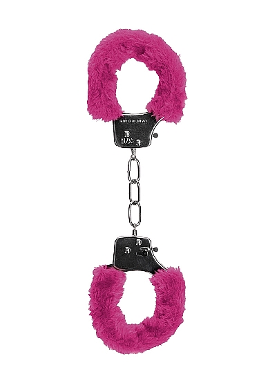 Металлические наручники с меховой обивкой Pleasure Handcuffs Furry