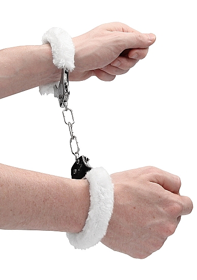 Металлические наручники с меховой обивкой Pleasure Handcuffs Furry